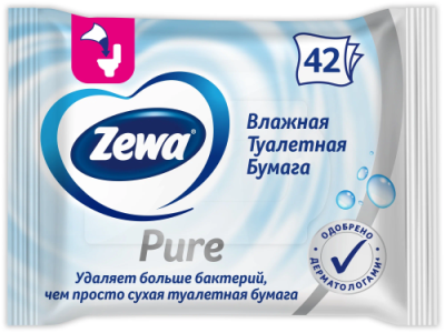 ZEWA бумага туалетная влажная 40 листа